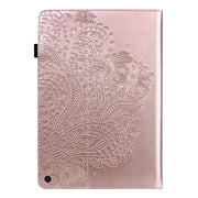 For Google Pixel Tablet Peacock Embossed Pattern Leather Tablet Case(Rose Gold)