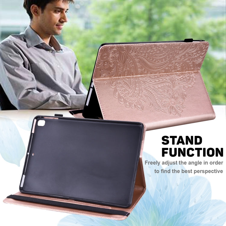 For Google Pixel Tablet Peacock Embossed Pattern Leather Tablet Case(Rose Gold)