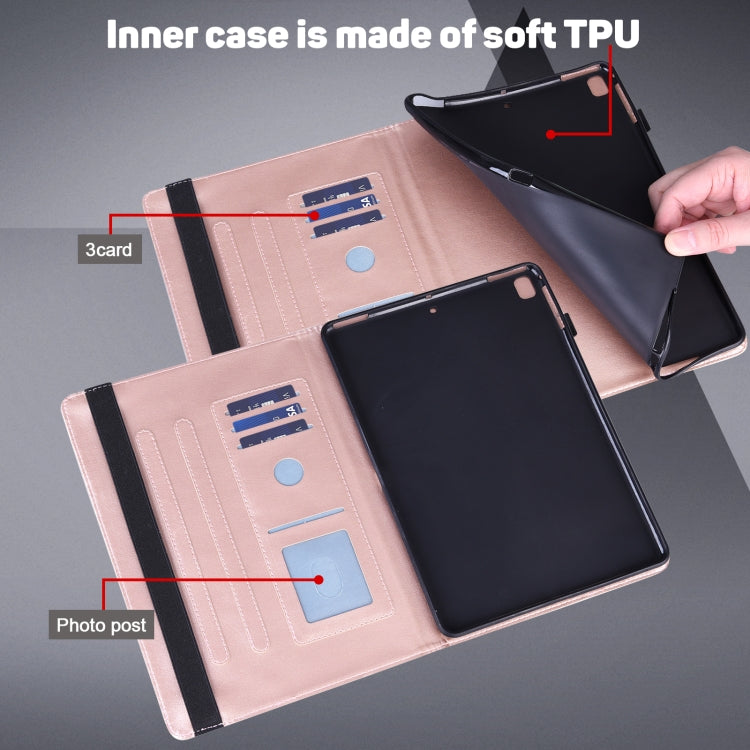 For Google Pixel Tablet Peacock Embossed Pattern Leather Tablet Case(Rose Gold)