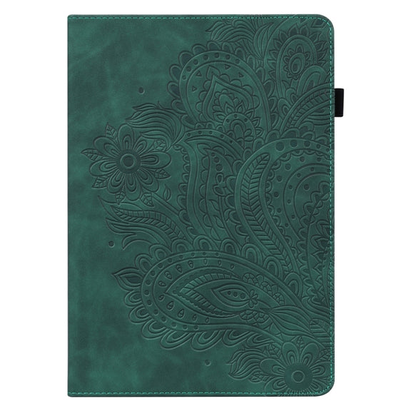 For Google Pixel Tablet Peacock Embossed Pattern Leather Tablet Case(Green)