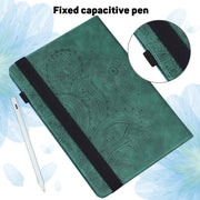 For Google Pixel Tablet Peacock Embossed Pattern Leather Tablet Case(Green)
