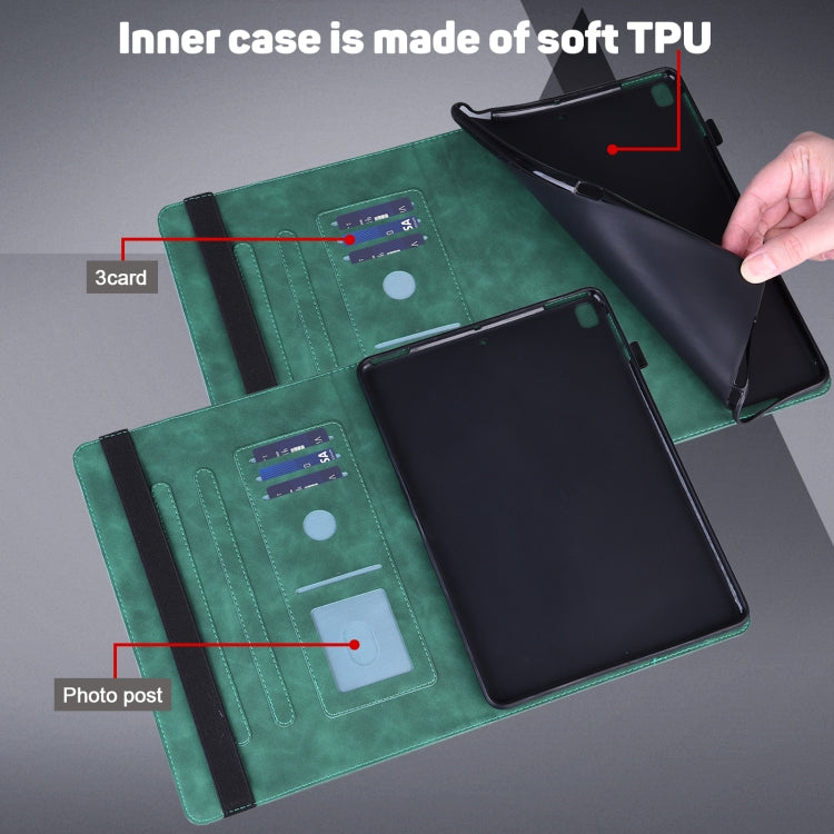 For Google Pixel Tablet Peacock Embossed Pattern Leather Tablet Case(Green)