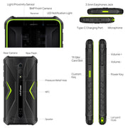Ulefone Armor X12 Pro, 4GB+64GB, IP68/IP69K Rugged Phone, 5.45 inch Android 13 MediaTek Helio G36 Octa Core, Network: 4G, NFC(Less Green)