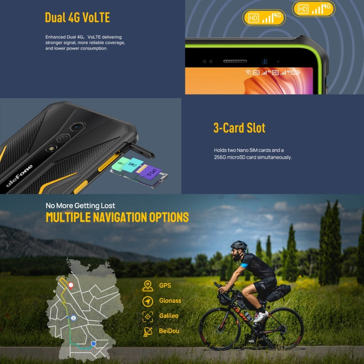 Ulefone Armor X12 Pro, 4GB+64GB, IP68/IP69K Rugged Phone, 5.45 inch Android 13 MediaTek Helio G36 Octa Core, Network: 4G, NFC(All Black)