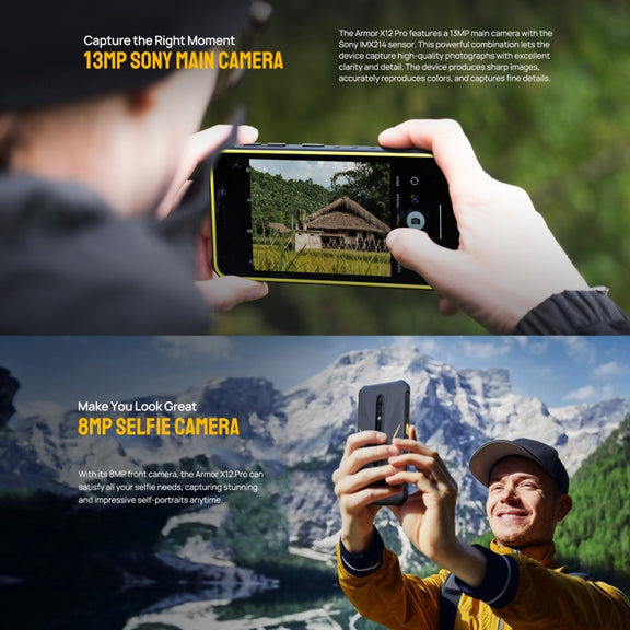 Ulefone Armor X12 Pro, 4GB+64GB, IP68/IP69K Rugged Phone, 5.45 inch Android 13 MediaTek Helio G36 Octa Core, Network: 4G, NFC(All Black)