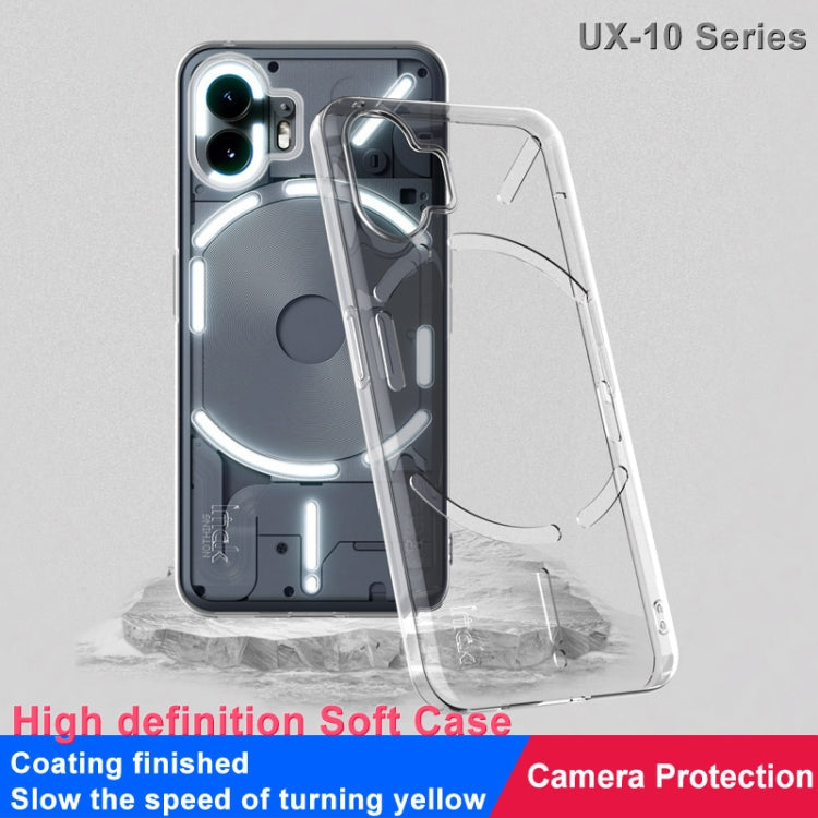 For Nothing Phone 2 imak UX-10 Series Transparent Shockproof TPU Phone Case(Transparent)
