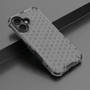 For iPhone 16 Plus Honeycomb Shockproof Phone Case(Black)