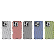 For iPhone 16 Pro Max Honeycomb Shockproof Phone Case(Black)