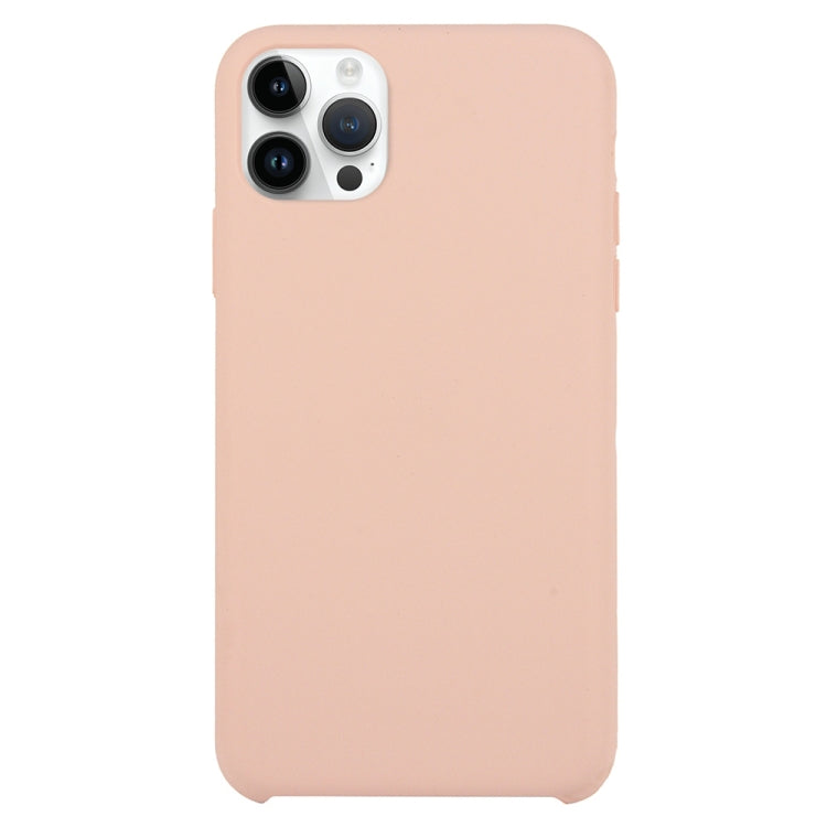 For iPhone 16 Pro Max Solid Silicone Phone Case(Pink)