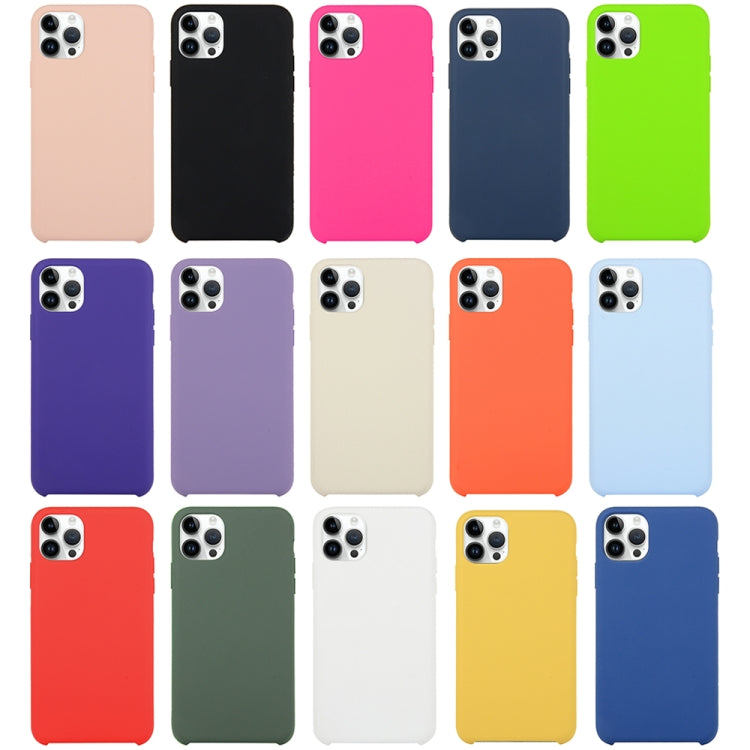 Solid Silicone Phone Case For iPhone 16 Plus(Dark Blue)