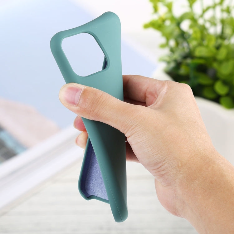 Solid Silicone Phone Case For iPhone 16 Plus(Dark Blue)