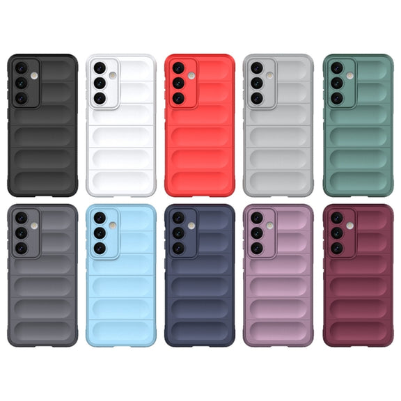 For Samsung Galaxy S24 5G Magic Shield TPU + Flannel Phone Case(Grey)