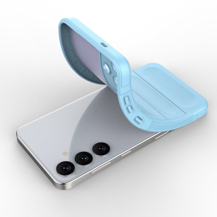 For Samsung Galaxy S24+ 5G Magic Shield TPU + Flannel Phone Case(Grey)
