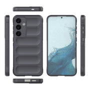 For Samsung Galaxy S24+ 5G Magic Shield TPU + Flannel Phone Case(Dark Grey)