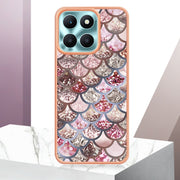 For Honor X6a Electroplating IMD TPU Phone Case(Pink Scales)
