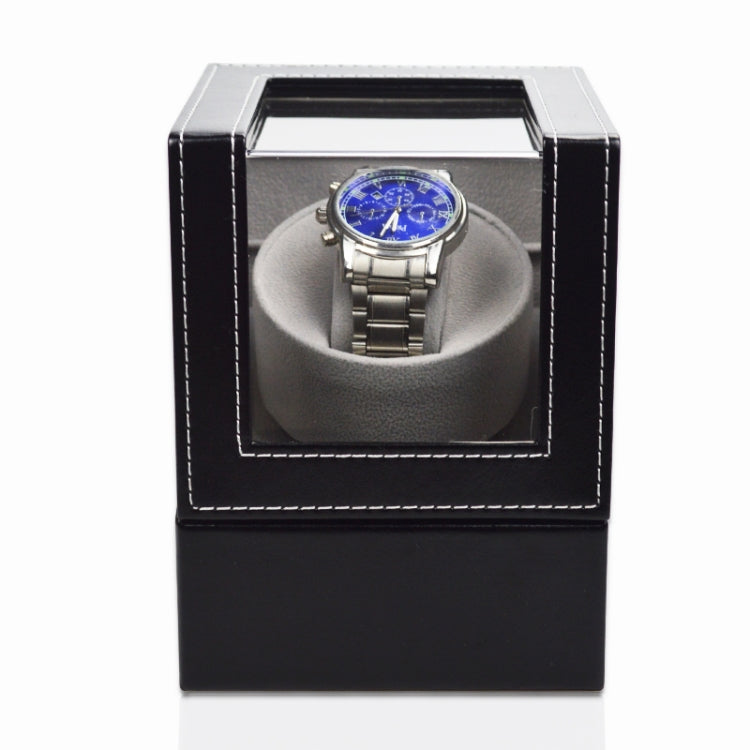 Leather Single Watch Box Electric Motor Watch Shaker Automatic Watch Shaker, US Plug