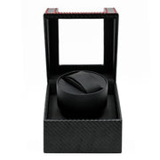 Leather Single Watch Box Electric Motor Watch Shaker Automatic Watch Shaker, US Plug