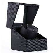 Leather Single Watch Box Electric Motor Watch Shaker Automatic Watch Shaker, US Plug
