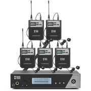 XTUGA  IEM1100 Professional Wireless In Ear Monitor System 5 BodyPacks(UK Plug)