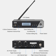 XTUGA  IEM1100 Professional Wireless In Ear Monitor System 5 BodyPacks(US Plug)