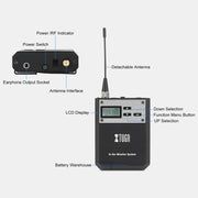 XTUGA  IEM1100 Professional Wireless In Ear Monitor System 2 BodyPacks(UK Plug)