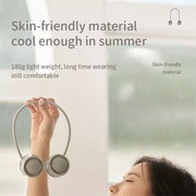 DQ210 Portable Hanging Neck Mute Aroma Diffuser Small Fan(Apricot)
