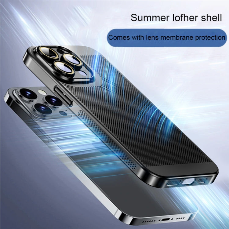 For iPhone 12 Ice Sense Heat Dissipation Electroplating PC Phone Case(Black)