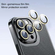For iPhone 12 Ice Sense Heat Dissipation Electroplating PC Phone Case(Black)