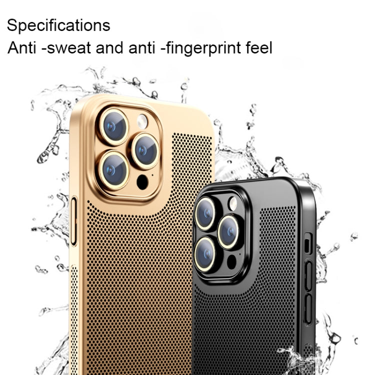 For iPhone 12 Ice Sense Heat Dissipation Electroplating PC Phone Case(Black)