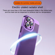 For iPhone 12 Pro Max Ice Sense Heat Dissipation Electroplating PC Phone Case(Champagne Gold)