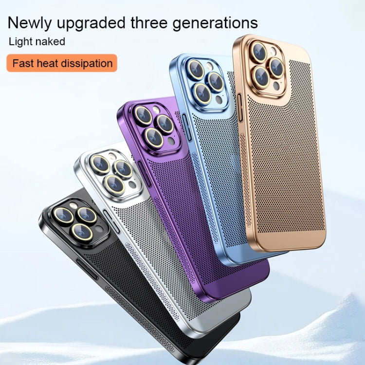 For iPhone 12 Ice Sense Heat Dissipation Electroplating PC Phone Case(Black)