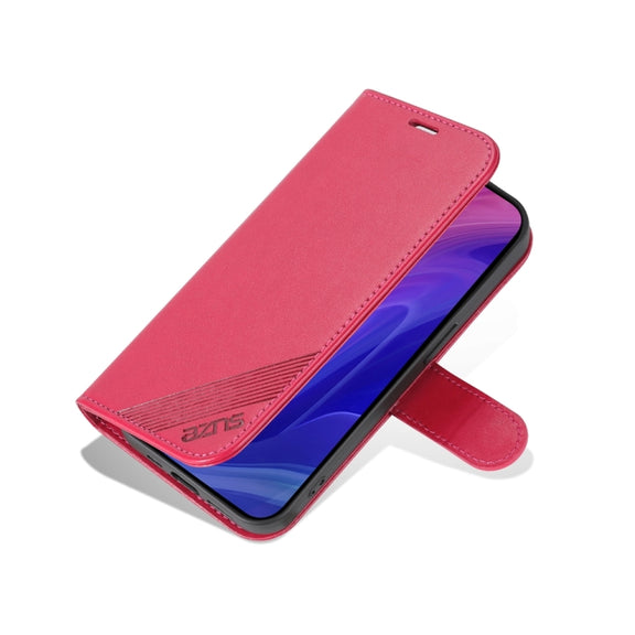 For iPhone 15 Pro Max AZNS Sheepskin Texture Flip Leather Phone Case(Red)