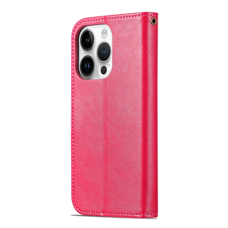 For iPhone 16 Pro Max AZNS Sheepskin Texture Flip Leather Phone Case(Red)