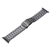 For Apple Watch Series 8 45mm Safety Buckle Titanium Steel Watch Band(Grey)