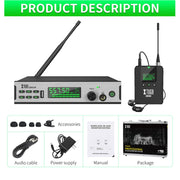 XTUGA SEM100 Professional Wireless In Ear Monitor System 2 BodyPacks(UK Plug)