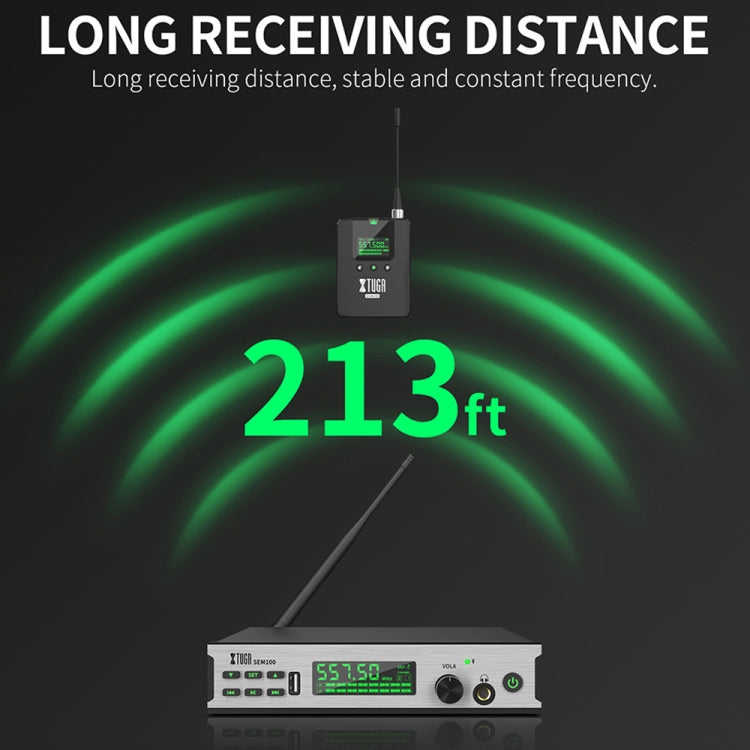 XTUGA SEM100 Professional Wireless In Ear Monitor System 1 BodyPacks(AU Plug)