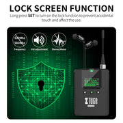 XTUGA SEM100 Professional Wireless In Ear Monitor System 2 BodyPacks(AU Plug)