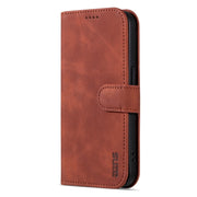 For iPhone 15 Pro Max AZNS Skin Feel Calf Texture Flip Leather Phone Case(Brown)