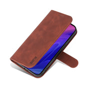 For iPhone 15 Pro Max AZNS Skin Feel Calf Texture Flip Leather Phone Case(Brown)