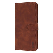 For iPhone 16e AZNS Skin Feel Calf Texture Flip Leather Phone Case(Brown)