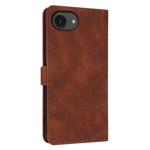 For iPhone 16e AZNS Skin Feel Calf Texture Flip Leather Phone Case(Brown)