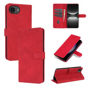 For iPhone 16e AZNS Skin Feel Calf Texture Flip Leather Phone Case(Red)