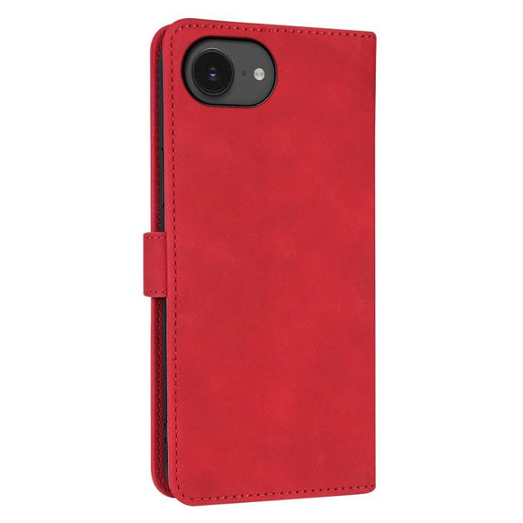 For iPhone 16e AZNS Skin Feel Calf Texture Flip Leather Phone Case(Red)