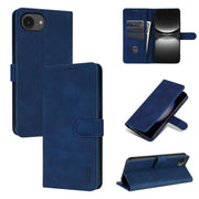 For iPhone 16e AZNS Skin Feel Calf Texture Flip Leather Phone Case(Blue)