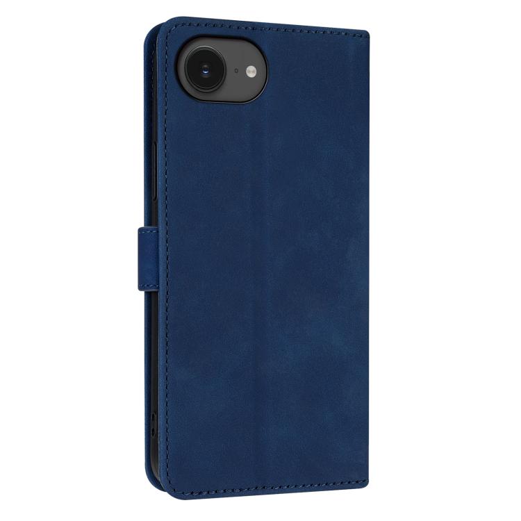For iPhone 16e AZNS Skin Feel Calf Texture Flip Leather Phone Case(Blue)