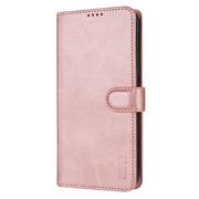 For iPhone 16e AZNS Skin Feel Calf Texture Flip Leather Phone Case(Rose Gold)
