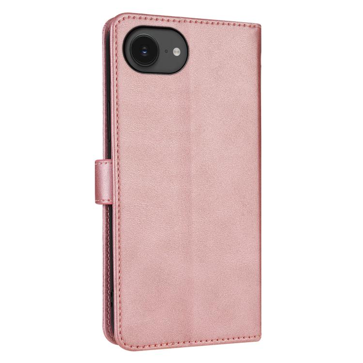 For iPhone 16e AZNS Skin Feel Calf Texture Flip Leather Phone Case(Rose Gold)