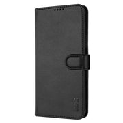 For iPhone 16e AZNS Skin Feel Calf Texture Flip Leather Phone Case(Black)