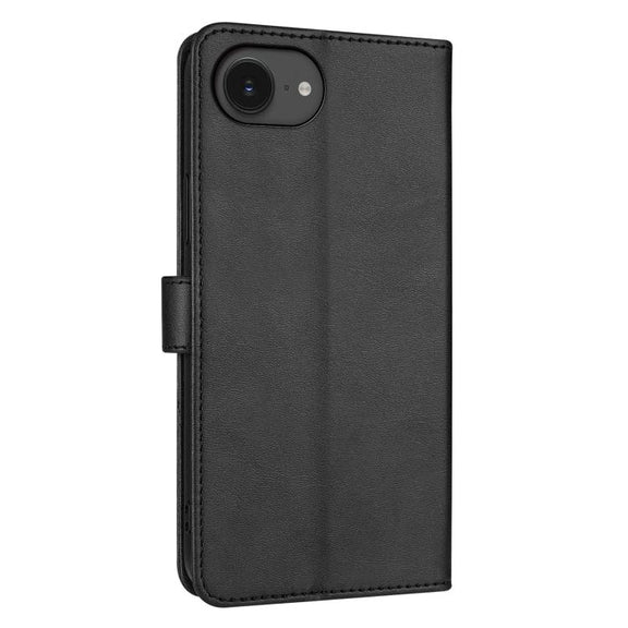 For iPhone 16e AZNS Skin Feel Calf Texture Flip Leather Phone Case(Black)