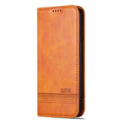 For iPhone 16 Pro AZNS Magnetic Calf Texture Flip Leather Phone Case(Light Brown)